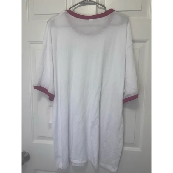 Men's Alternative Apparel White Red Ringer Short Sleeve Tee 3XL - Picture 5 of 5